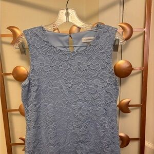 Blue Lace Sleeveless Top